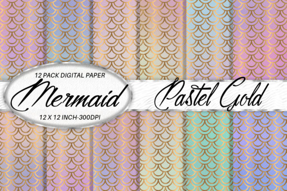 Download Mermaid Scales Digital Paper Background - Background Collection